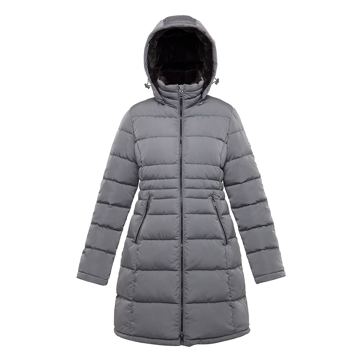 

Куртка Rokka&Rolla Water Resistant Hooded Faux Fur Long, серый