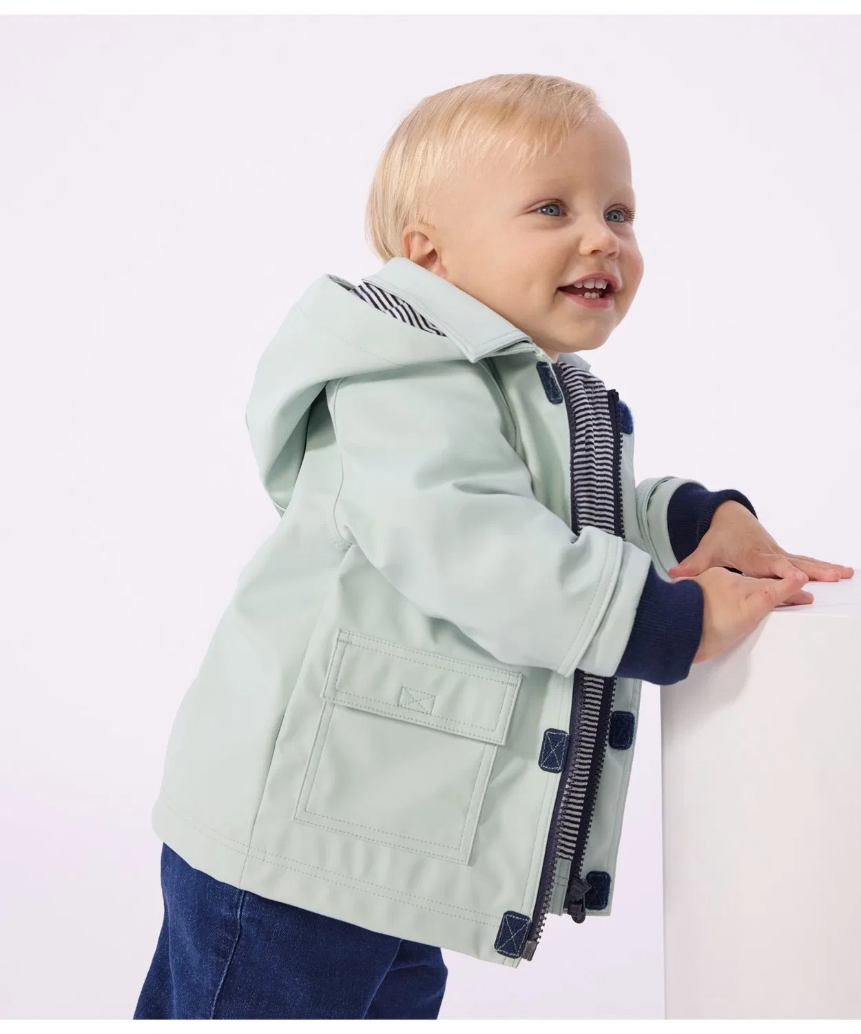 Детская куртка-парка с длинным рукавомPETIT BATEAU, Light Green