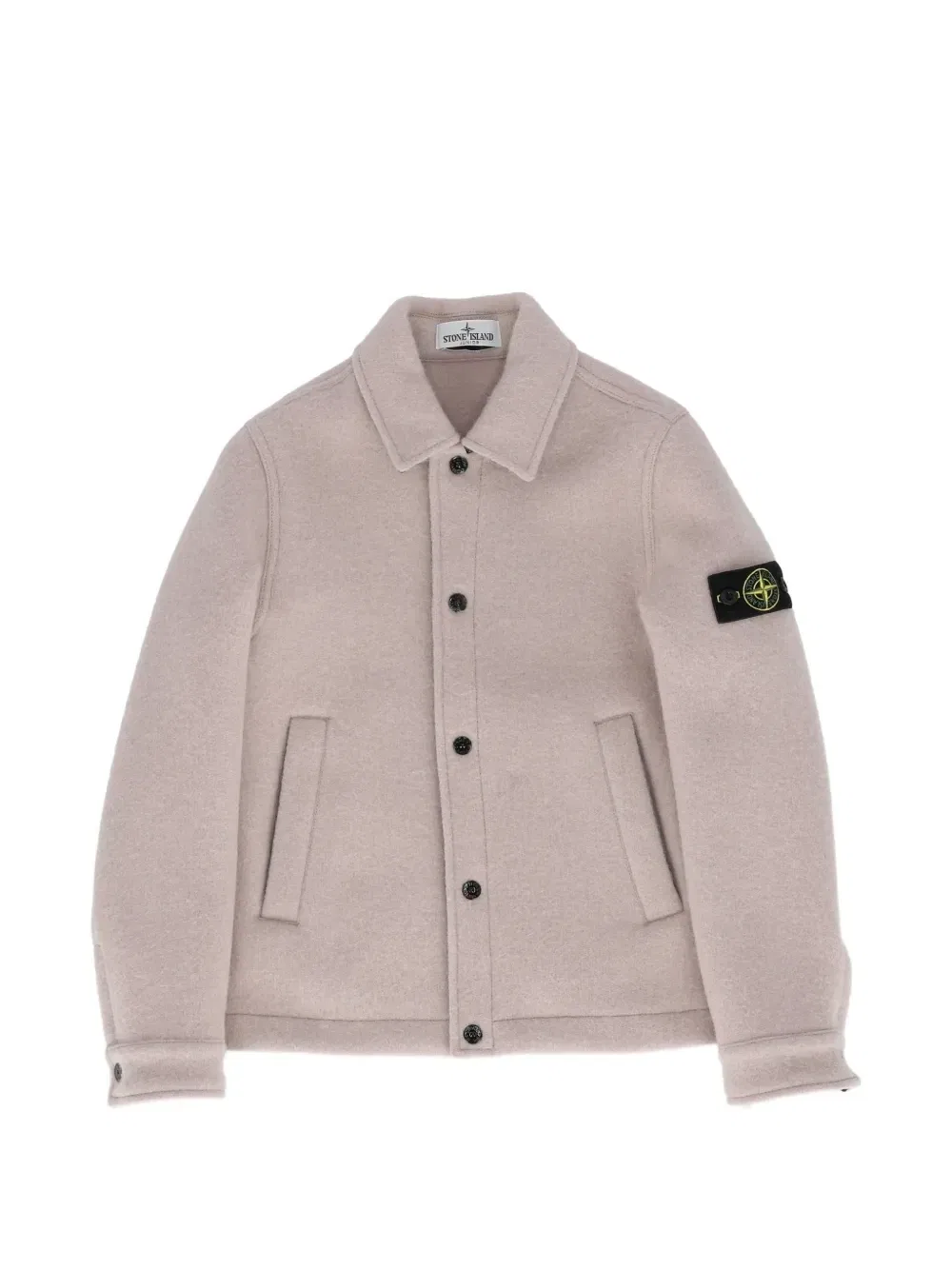 Пальто с нашивкой в виде логотипа Compass Stone Island Junior, розовый