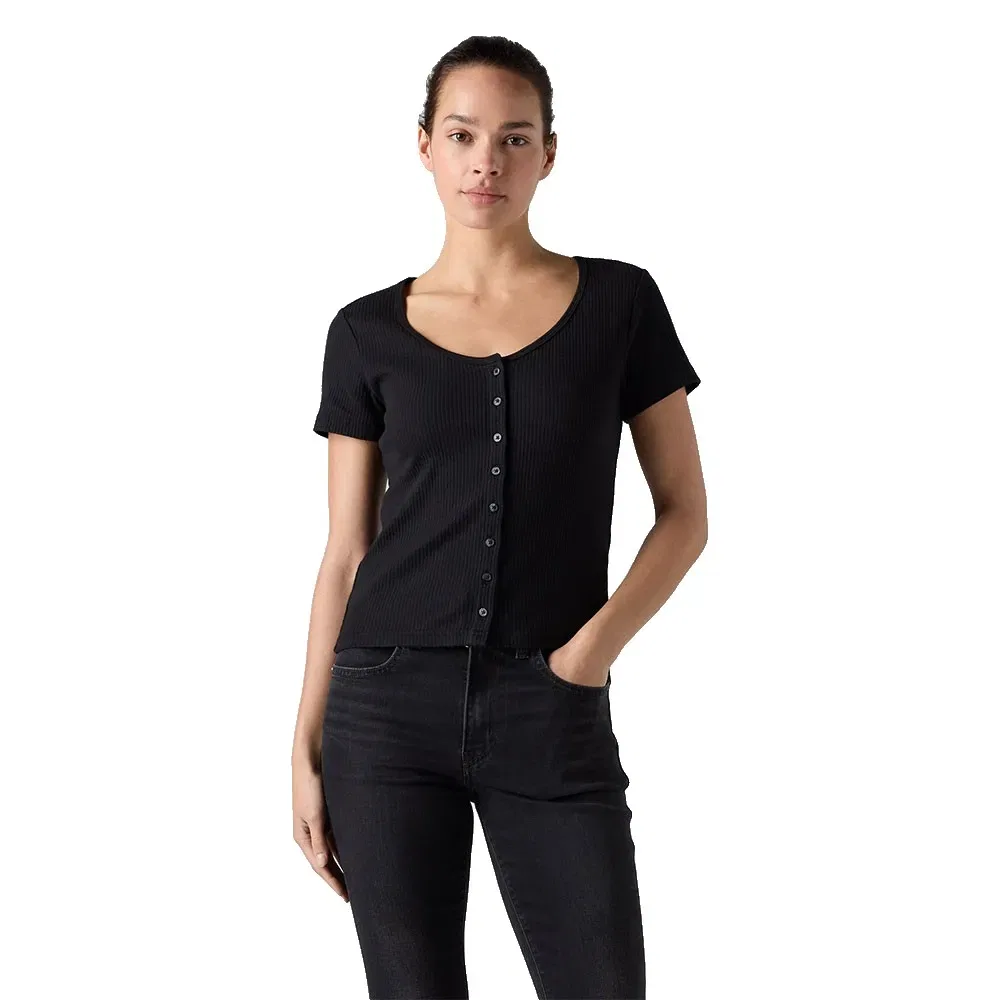 Женская футболка с пуговицами Austen Button Levi's, Black
