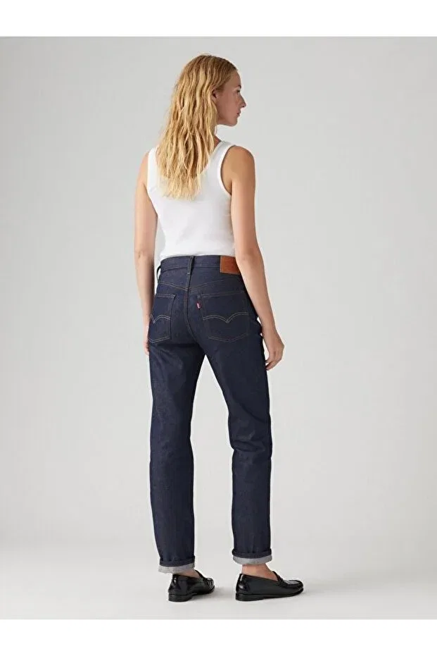 Женские джинсы прямого кроя 501 Original Selvedge Levi's, Indigo — фото 3