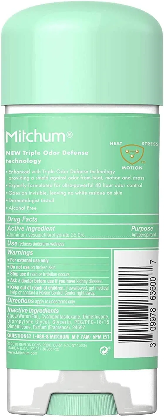 Дезодорант-антиперспирант гелевый Mitchum Powder Fresh, набор 4 шт., 96 г — фото 2