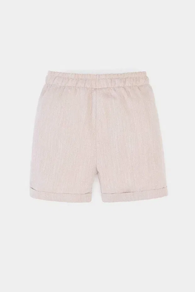 Детские шорты для мальчиков хлопковые Defacto, Beige-Bg123 — фото 3