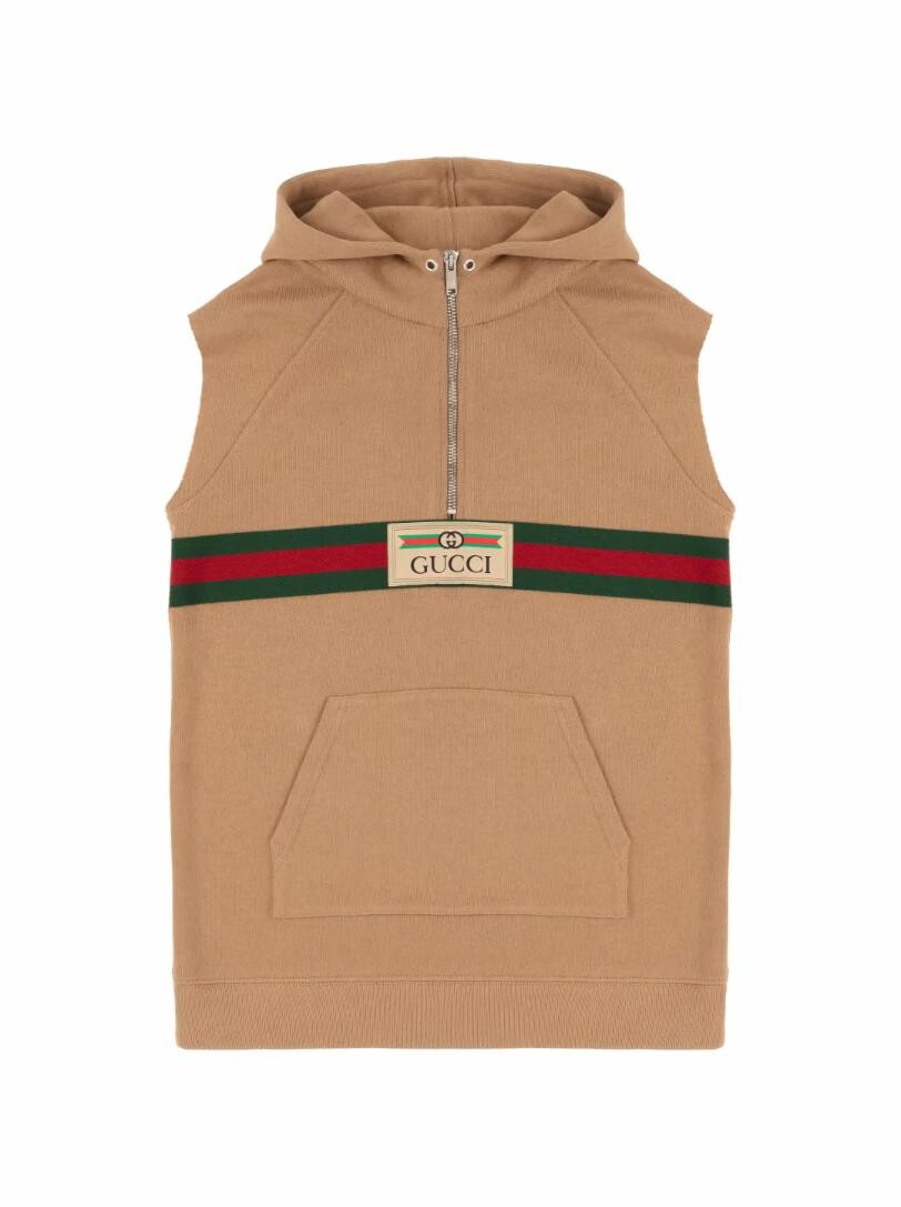 

Трикотажный жилет Gucci, коричневый