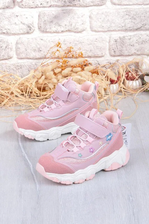 Детские ботинки для девочек с принтом Cool Bella Comable Warm Lining Non-Slip Sole Fort, Powder — фото 4