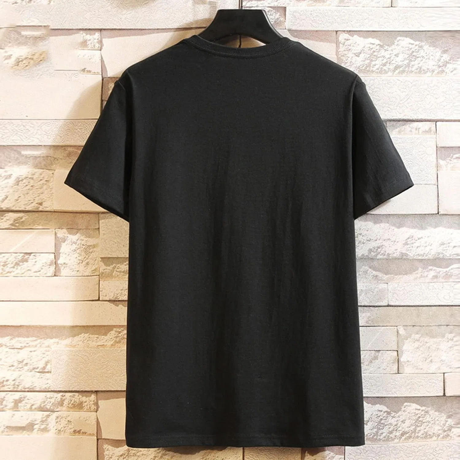 Мужская футболка с круглым вырезом Slim Fit, Black — фото 2