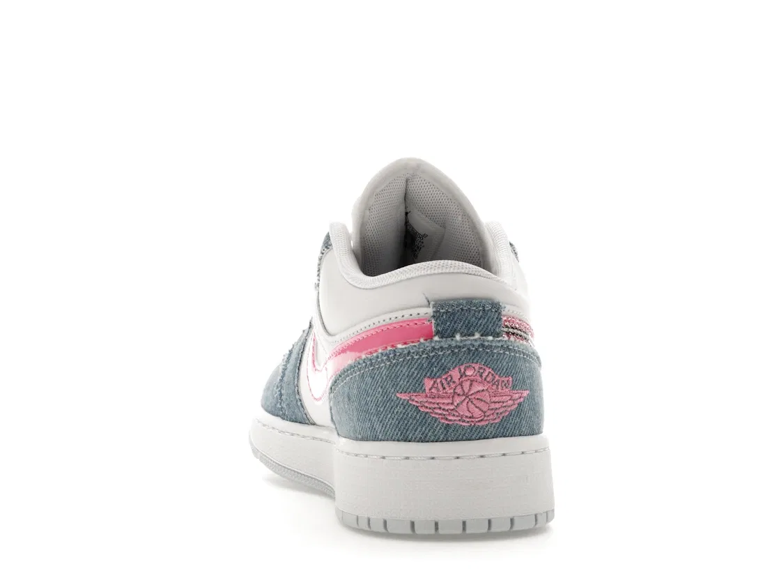Детские кроссовки Lifestyle с принтом Jordan 1 Low SE Jordan, Cobalt Bliss/White/Pink Glow — фото 4