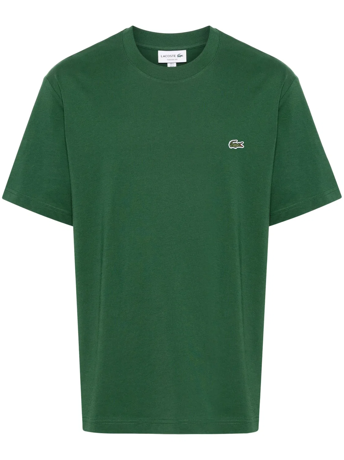 Футболка с логотипом из хлопка Lacoste, изумрудный