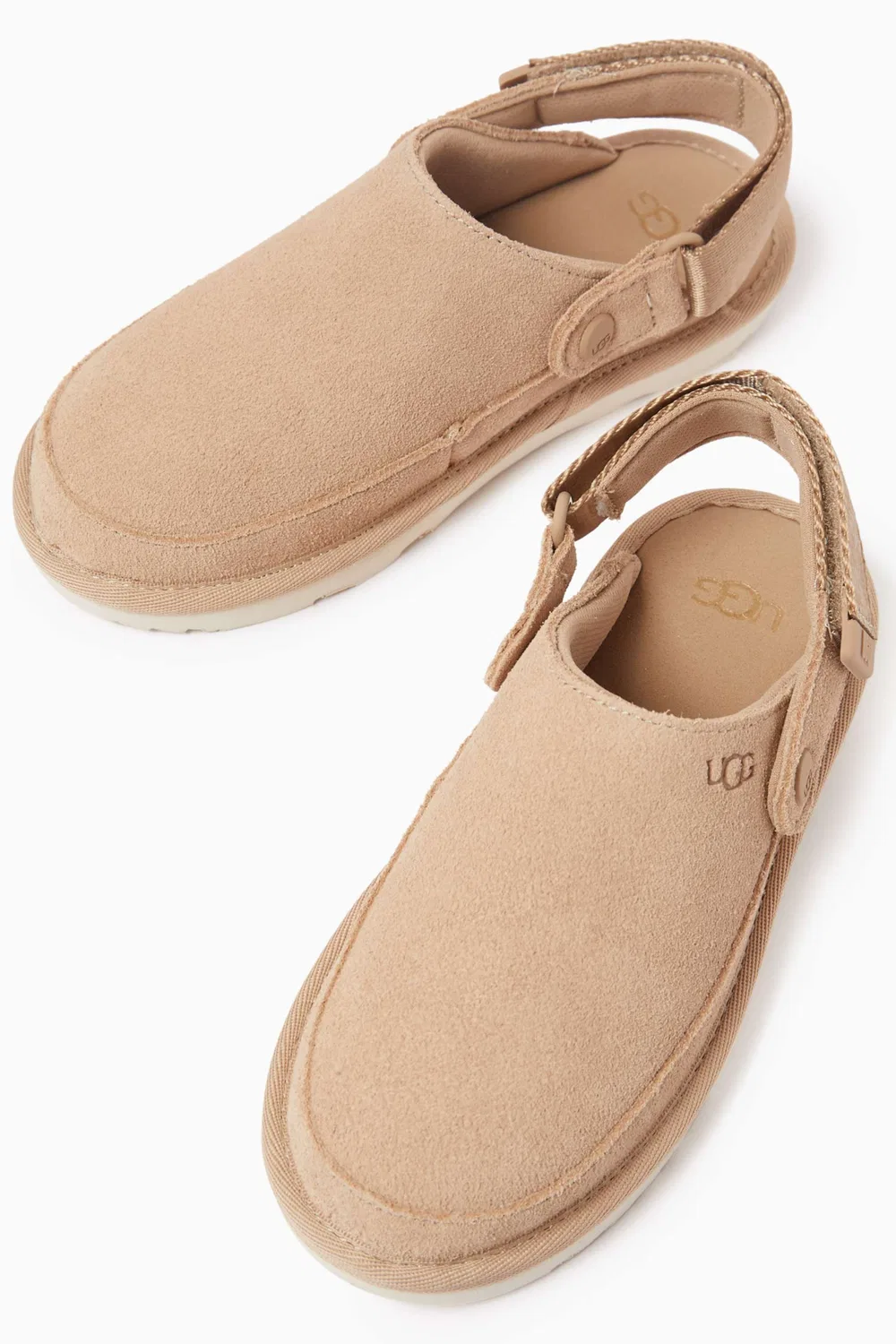 Клоны на ремешке из замши Goldenstar Slingback Clogs, UGG, нейтральный — фото 4