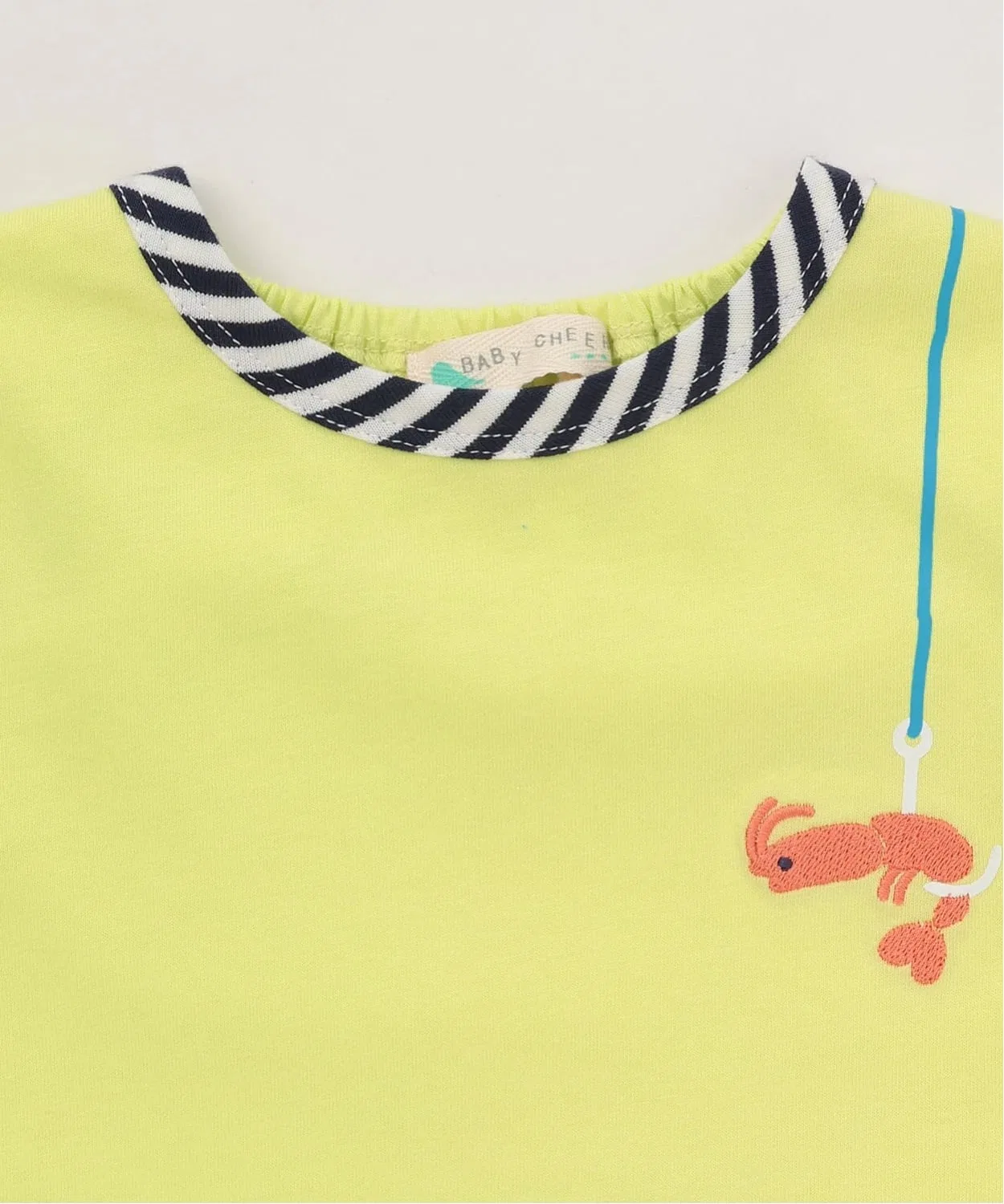 Детская футболка с принтом акулы Baby Cheer, Off White — фото 4