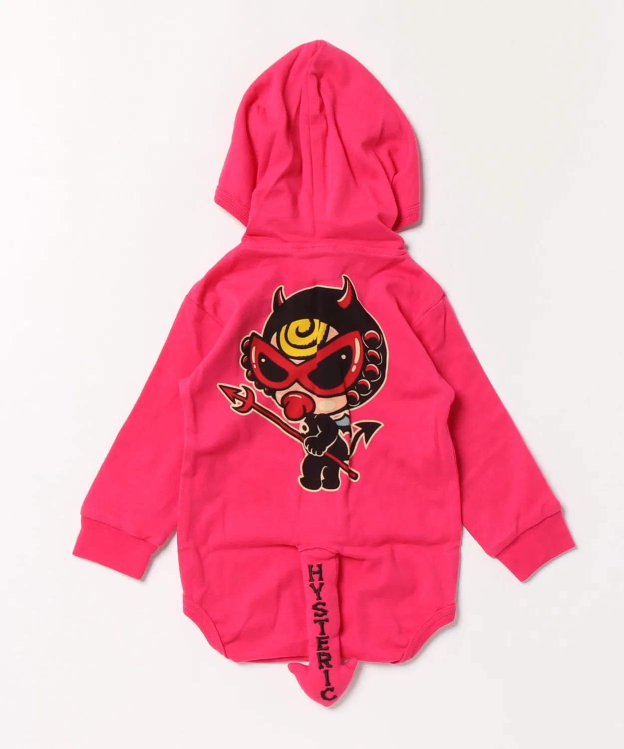 Детский длиннорукавный боди-комбинезон с рожками и хвостом DEVILKIN HYSTERIC MINI, Light Pink — фото 2