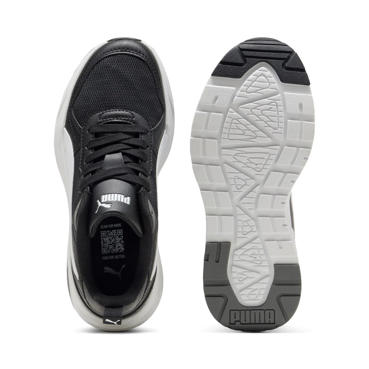 Детские кроссовки с амортизацией PUMA Trinity 2 LT, Black White Cool Dark Gray — фото 4