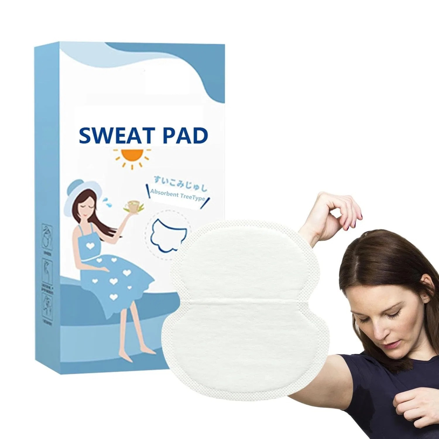 Антиперспирант подмышечные прокладки Pruojhw, 10 шт, Water absorbent resin, sweat absorbent