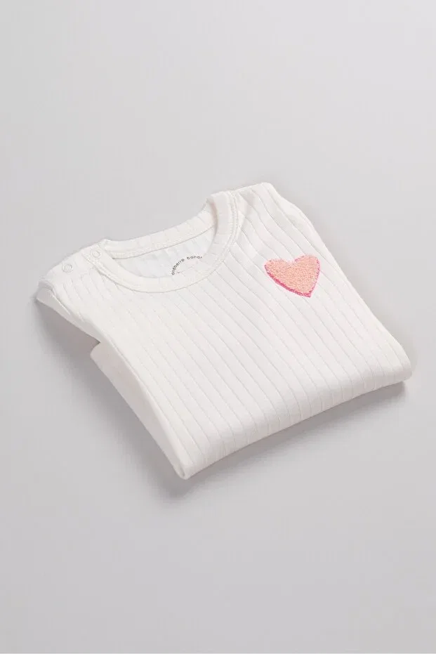 Детская футболка с длинным рукавом с вышивкой Heart Bondberro, Heart — фото 2