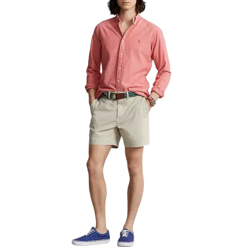 Мужская рубашка поло с длинным рукавом Polo Ralph Lauren, Red — фото 4