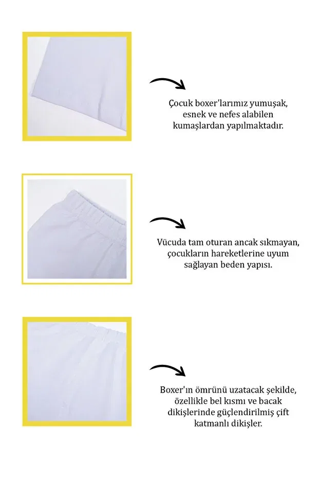 Детские боксеры для мальчиков хлопковые 5 шт Belinoplus, White — фото 3