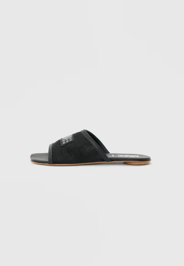 Мюли с принтом Mm6 Maison Margiela Black, черный