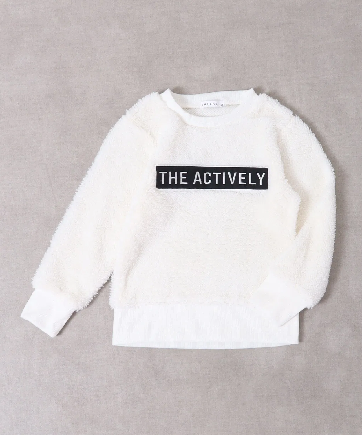 Детский свитшот с длинным рукавомShaggy Crewneck KIDS FUNALIVE, Off White — фото 2