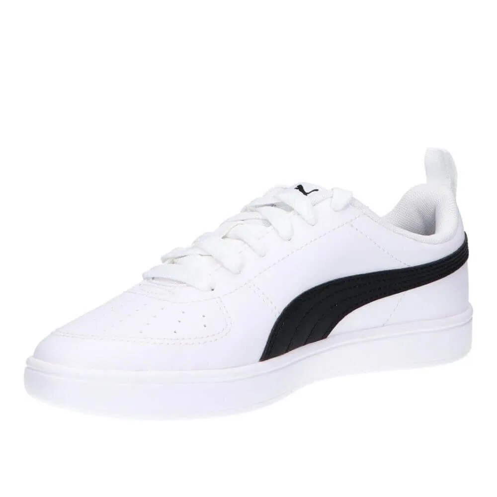 Детские кроссовки на шнуровке Puma Rickie JR, Weiss Schwarz — фото 4