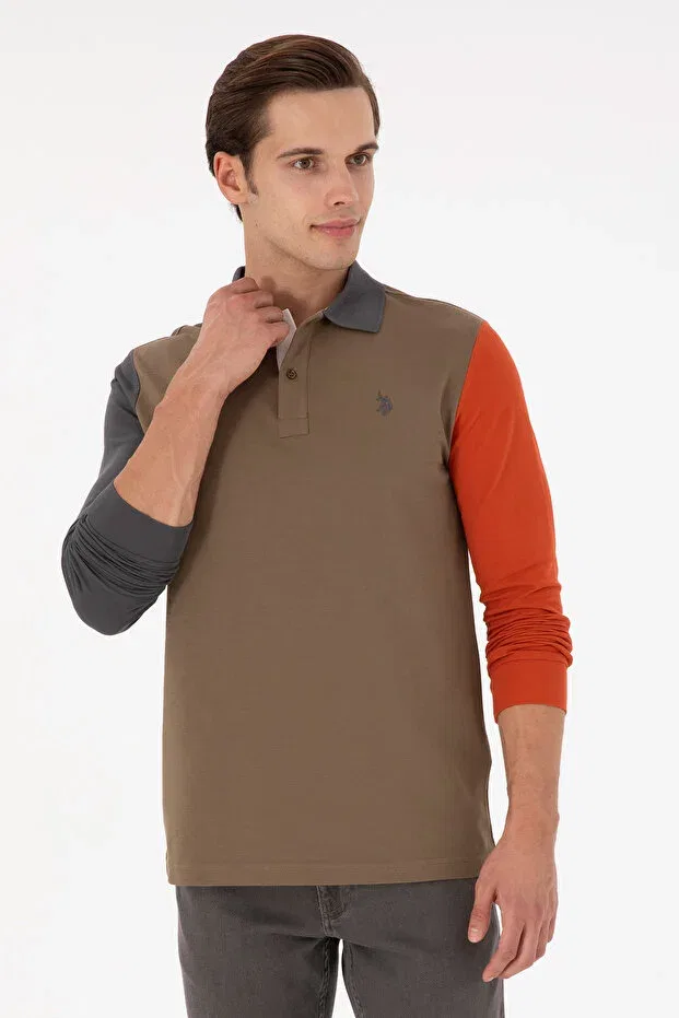 Мужские свитшот с длинным рукавом U.S. Polo Assn., Khaki