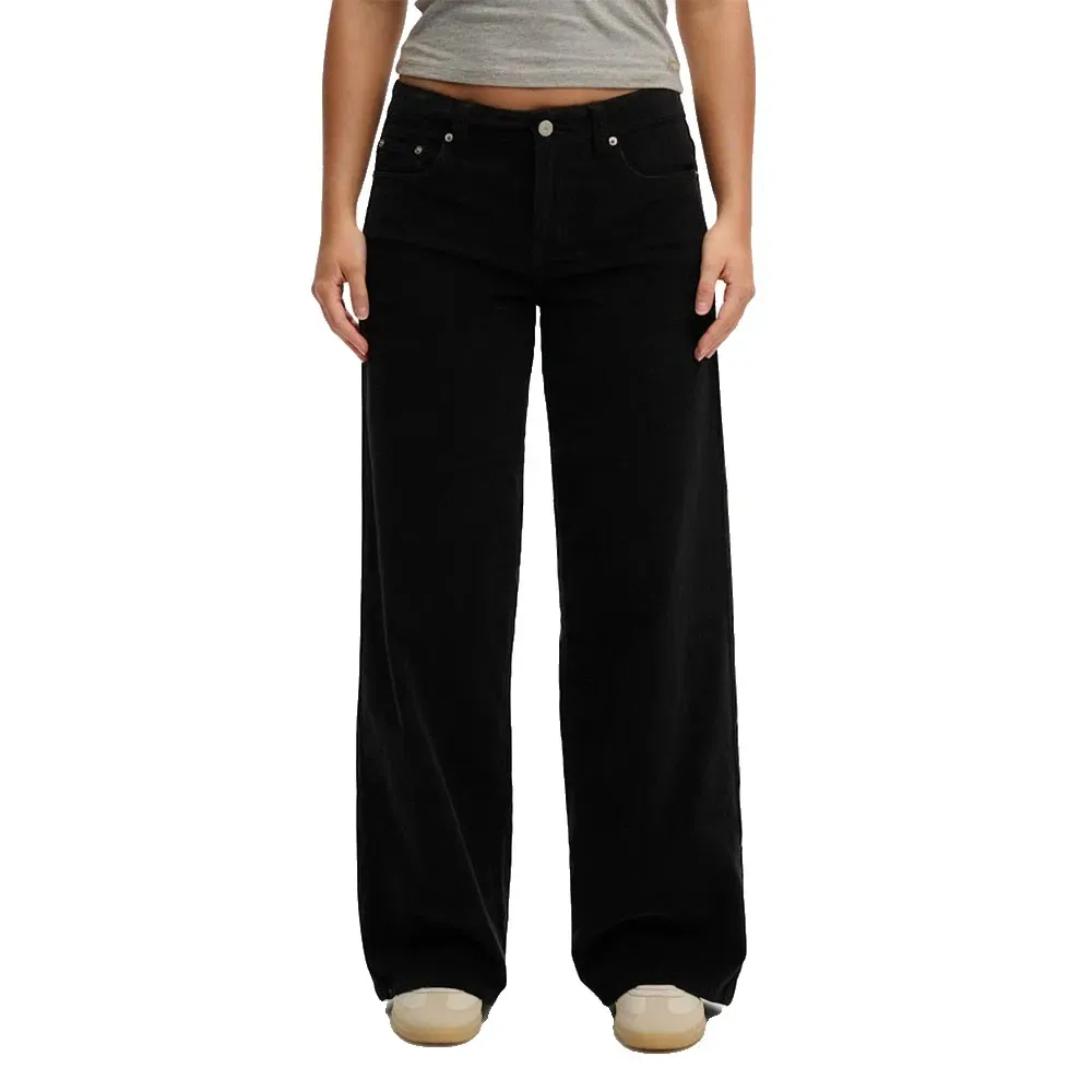 Брюки из вельвета Superdry Mid Baggy Mini Cord, черный