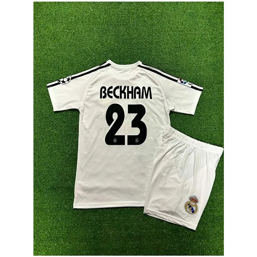 Детская футболка с длинным рукавом Real Madrid 2004/05 Season David Beckham Nostalgia, Белый Breathless