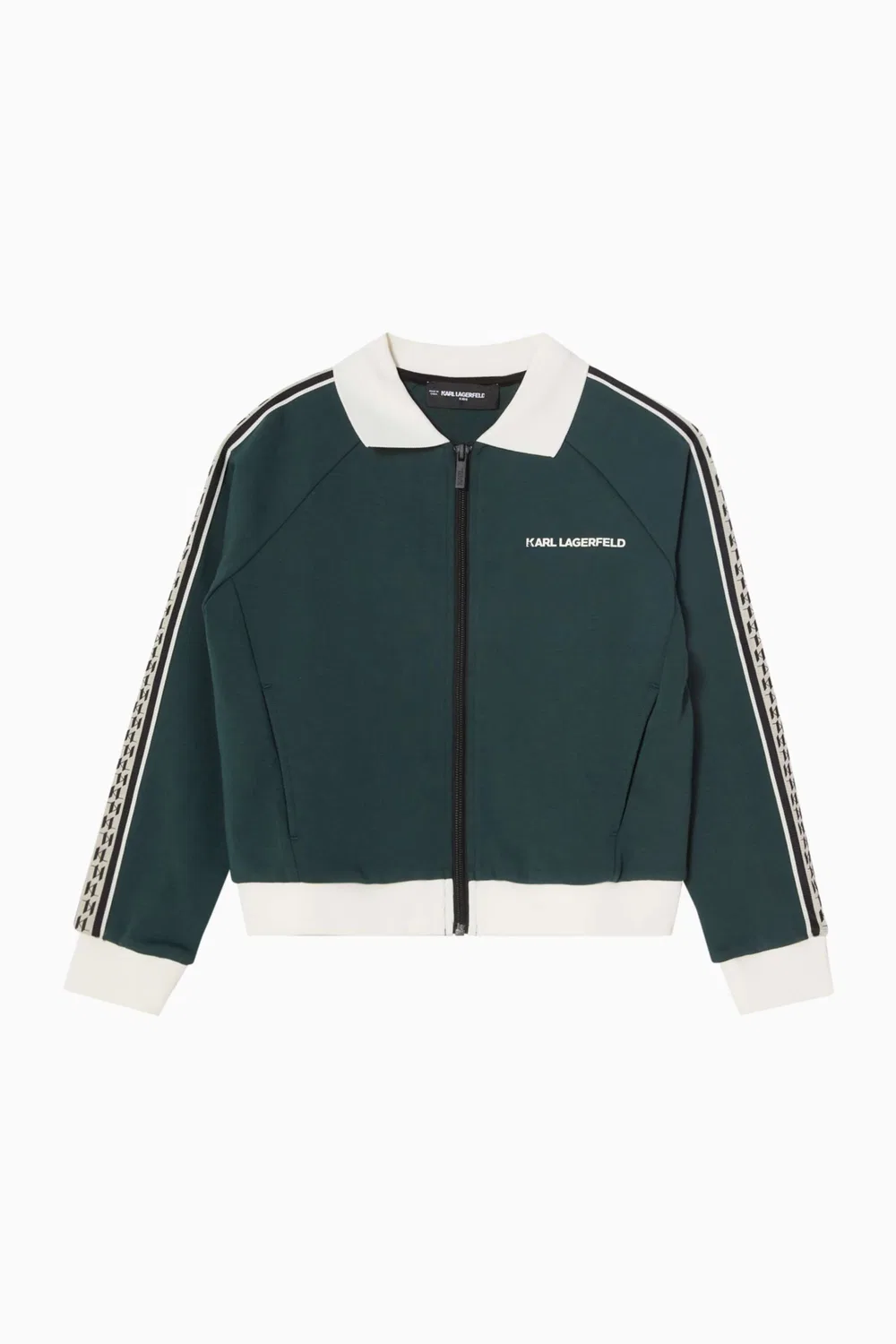 Свитер на молнии с логотипом Karl Lagerfeld Kids