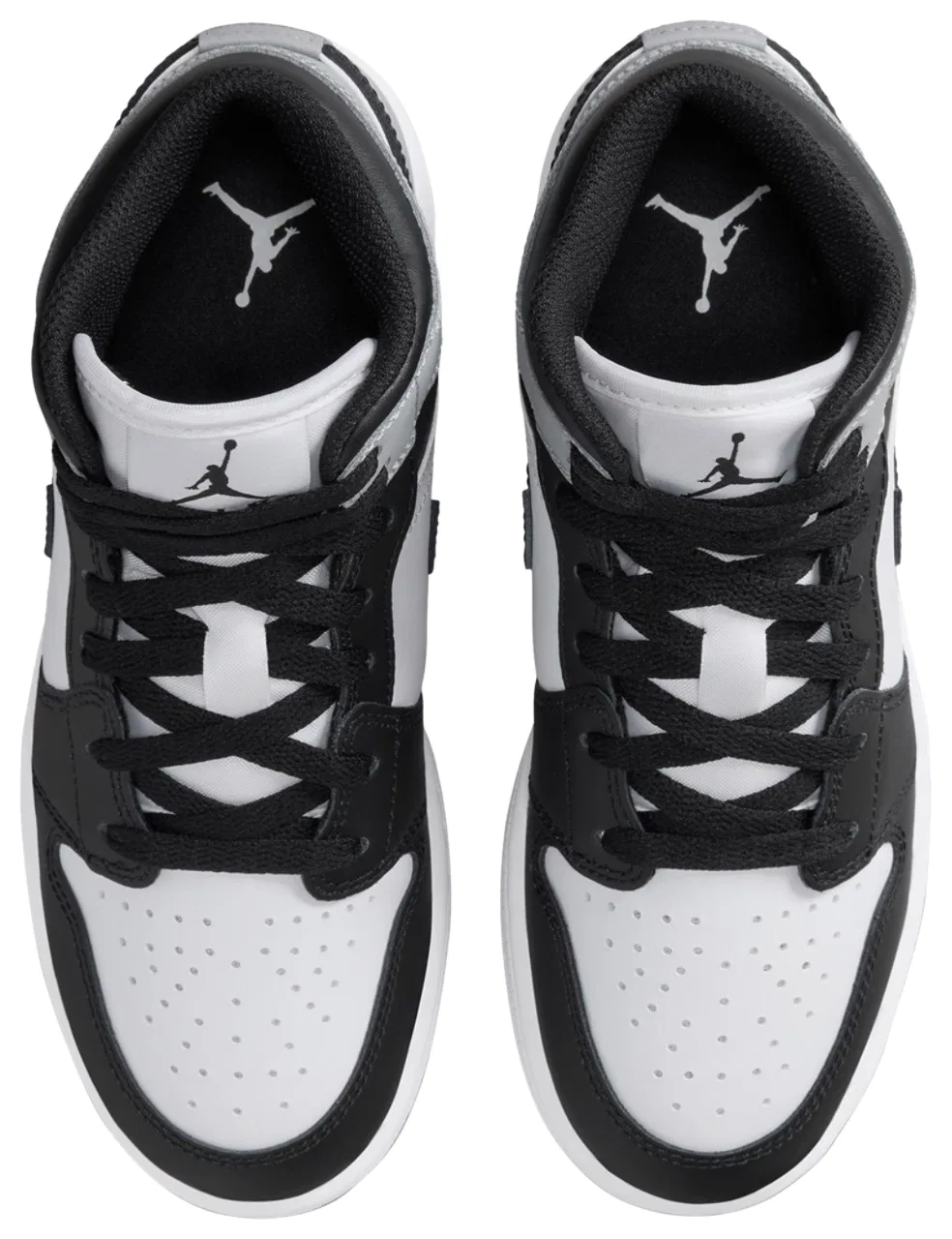 Кроссовки для мальчиков AJ 1 Mid Jordan, цвет White/Light Smoke/Black — фото 4