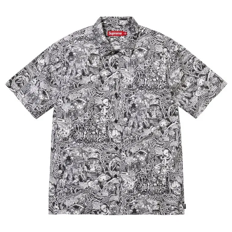 Рубашка с принтом Supreme SS26 Shirts Unisex Moderate Other, White