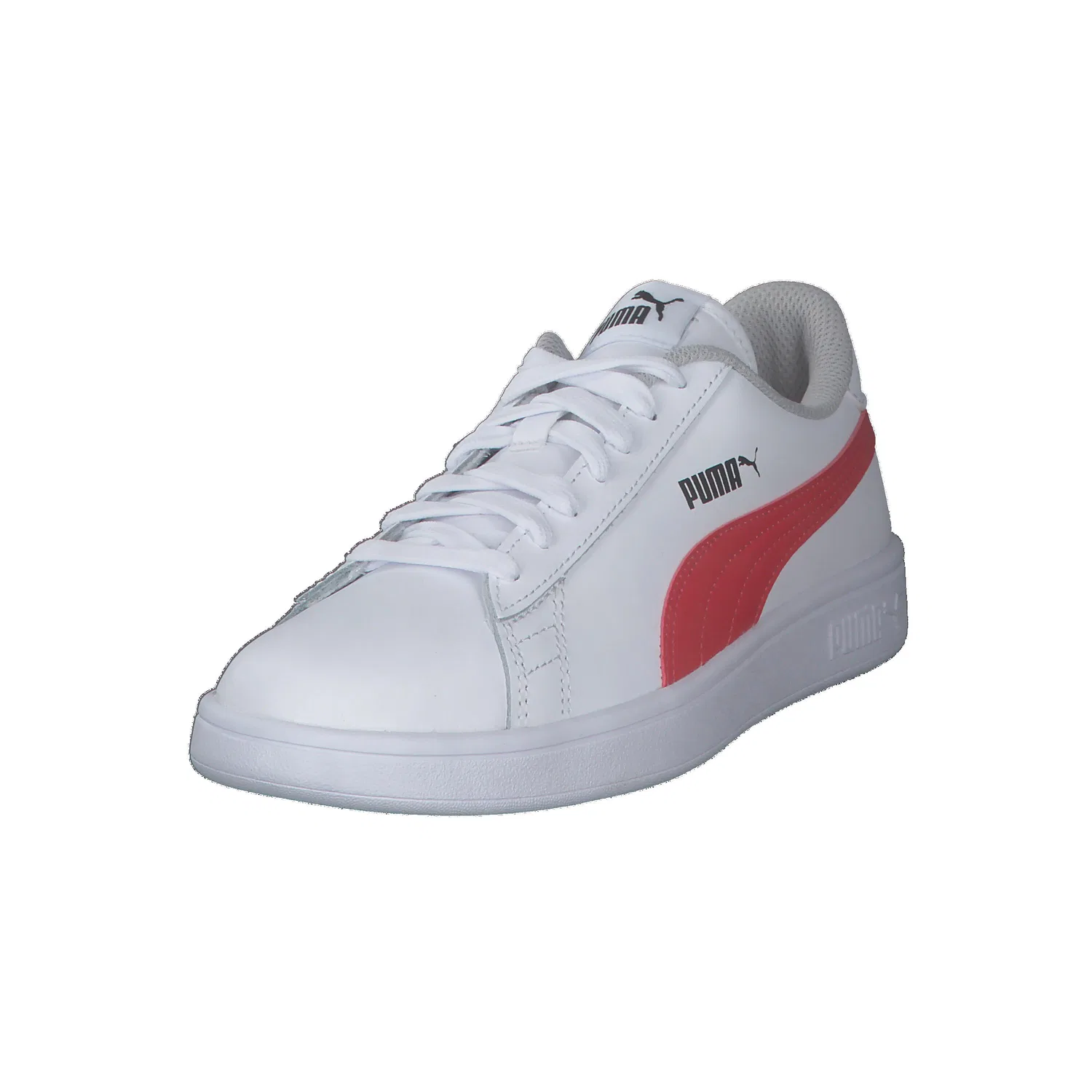 Детские кожаные кроссовки Smash V2 L Jr Puma, Weiss — фото 4