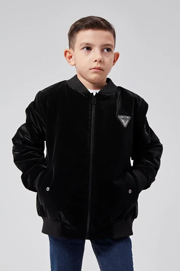 Детская куртка для мальчиков с длинным рукавом Bomber Jacket 51319 Benitto Kids, Black