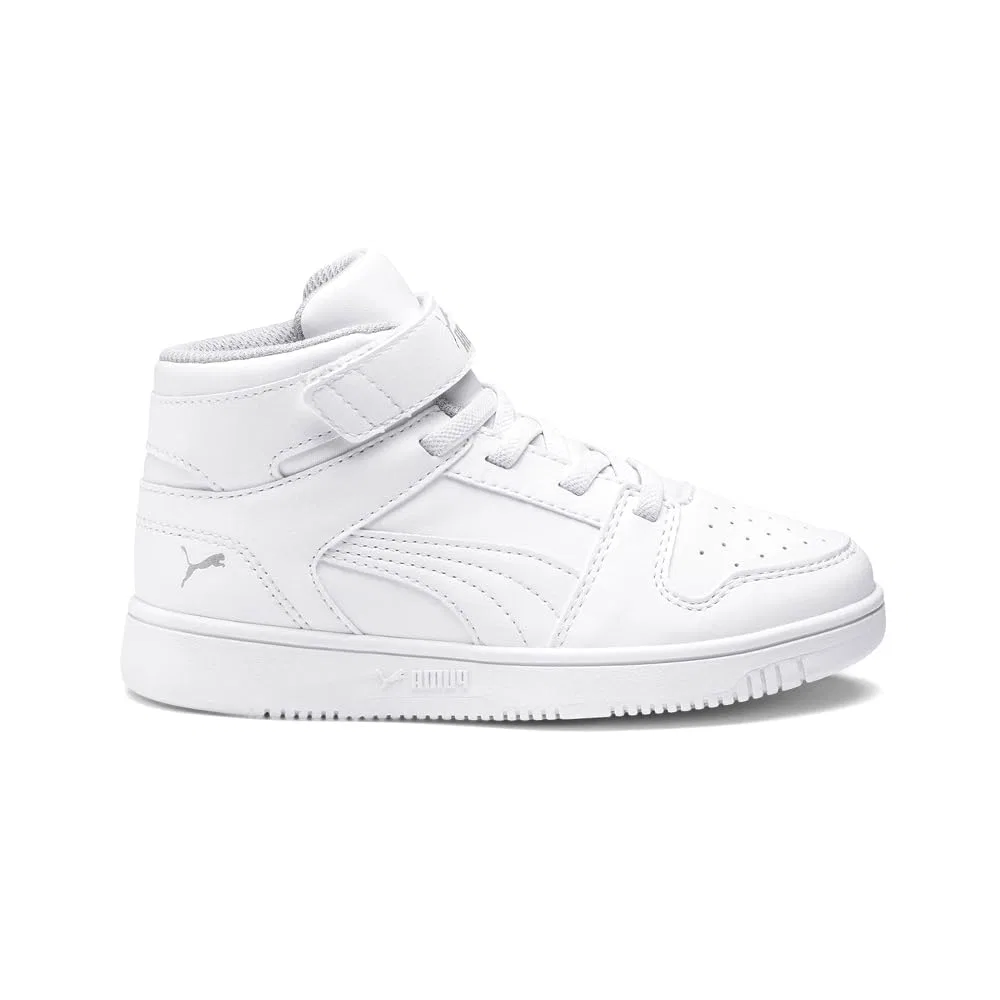 Детские кроссовки для мальчиков с высокой посадкой Rebound Velcro Layup PUMA PUMA White PUMA Black Grey Purple