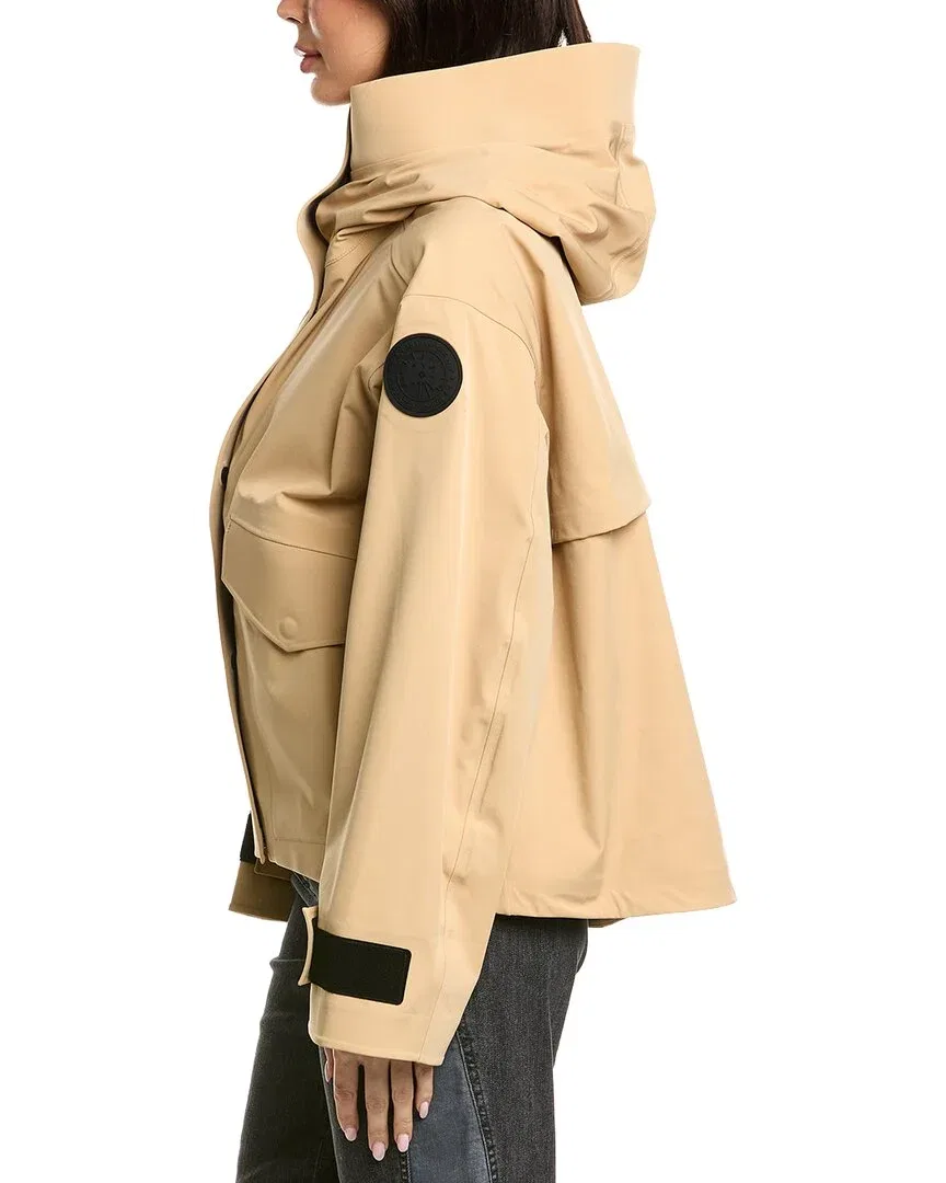 Женский дождевик с капюшоном Tofino Rain Jacket Canada Goose, коричневый — фото 3