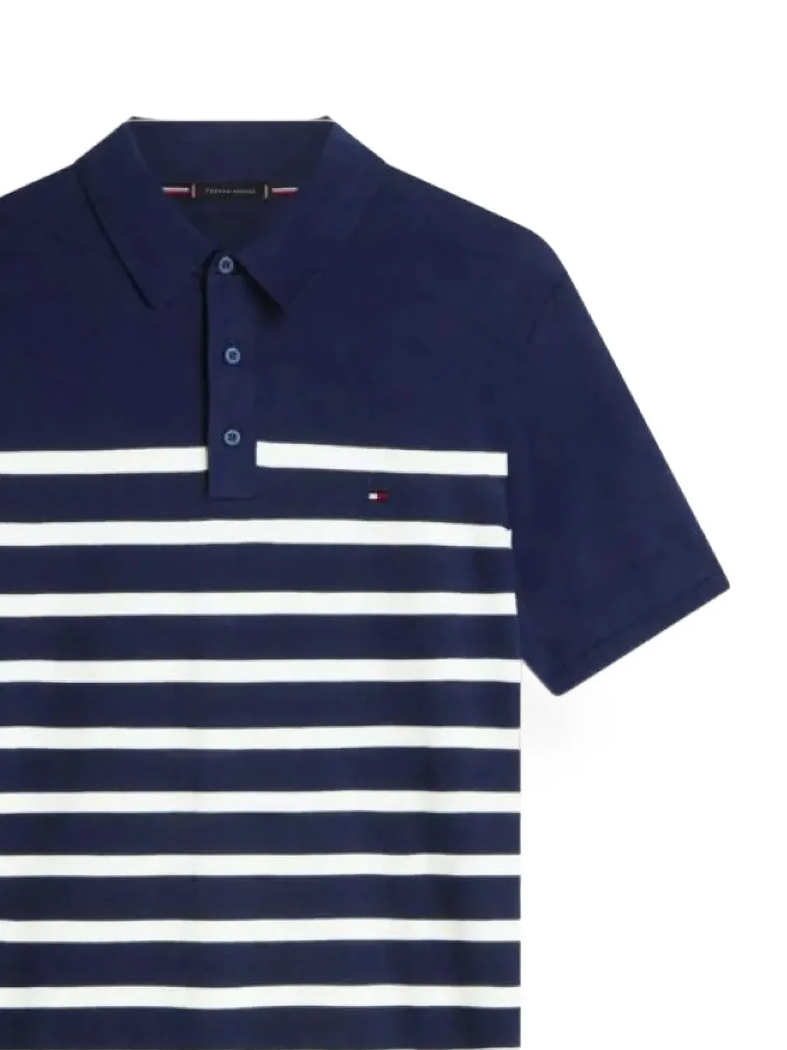 Поло в синюю горизонтальную полоску Tommy Hilfiger, синий — фото 2