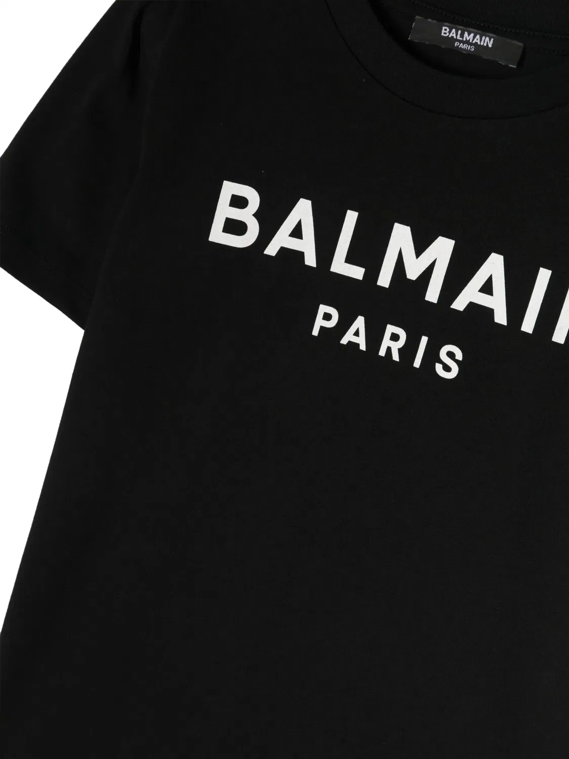 Футболка с логотипом из хлопка Balmain, черный — фото 3