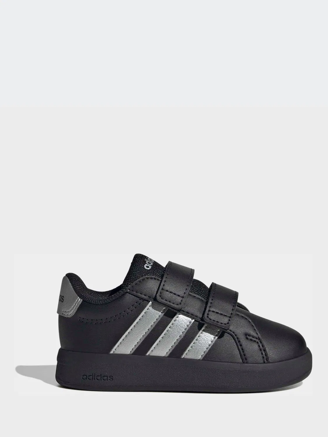 Кроссовки adidas Grand Court 3.0 для младенцев, черный/серебристый — фото 3