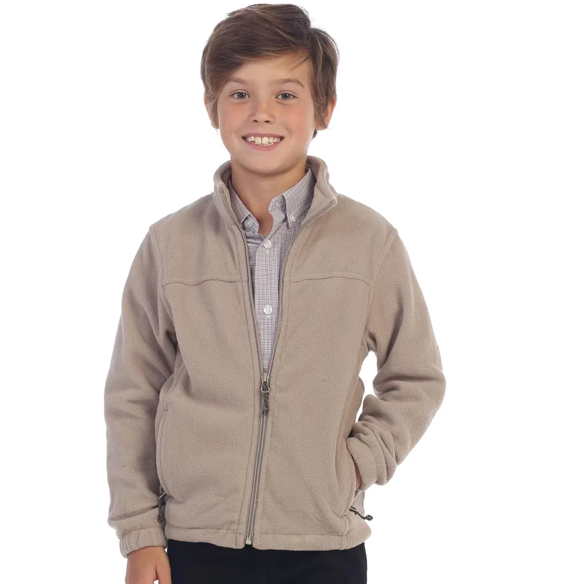 Куртка на молнии Polar Fleece GIOBERTI, Khaki — фото 2