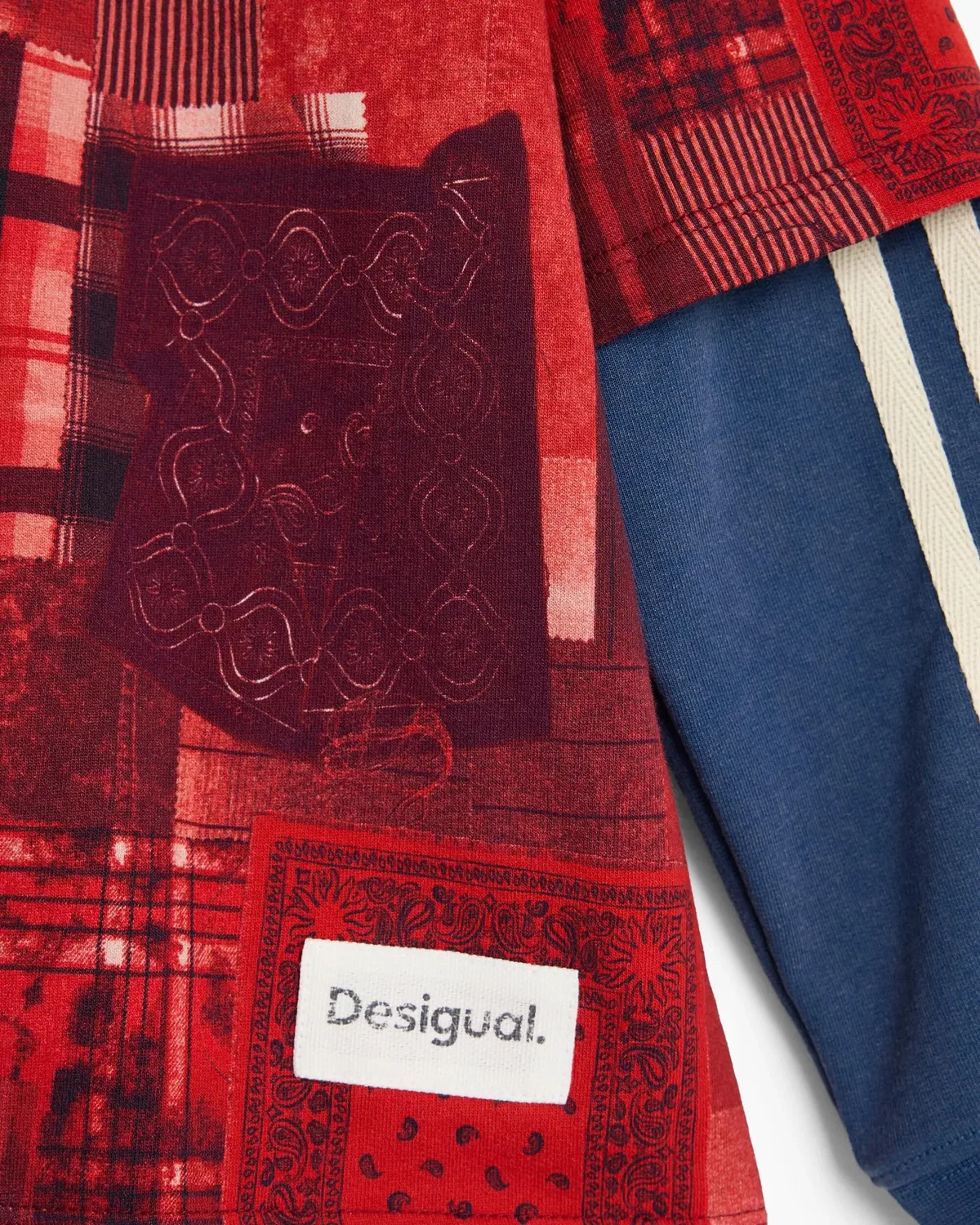 Детская худи для мальчиков с принтом Desigual, Azul — фото 4