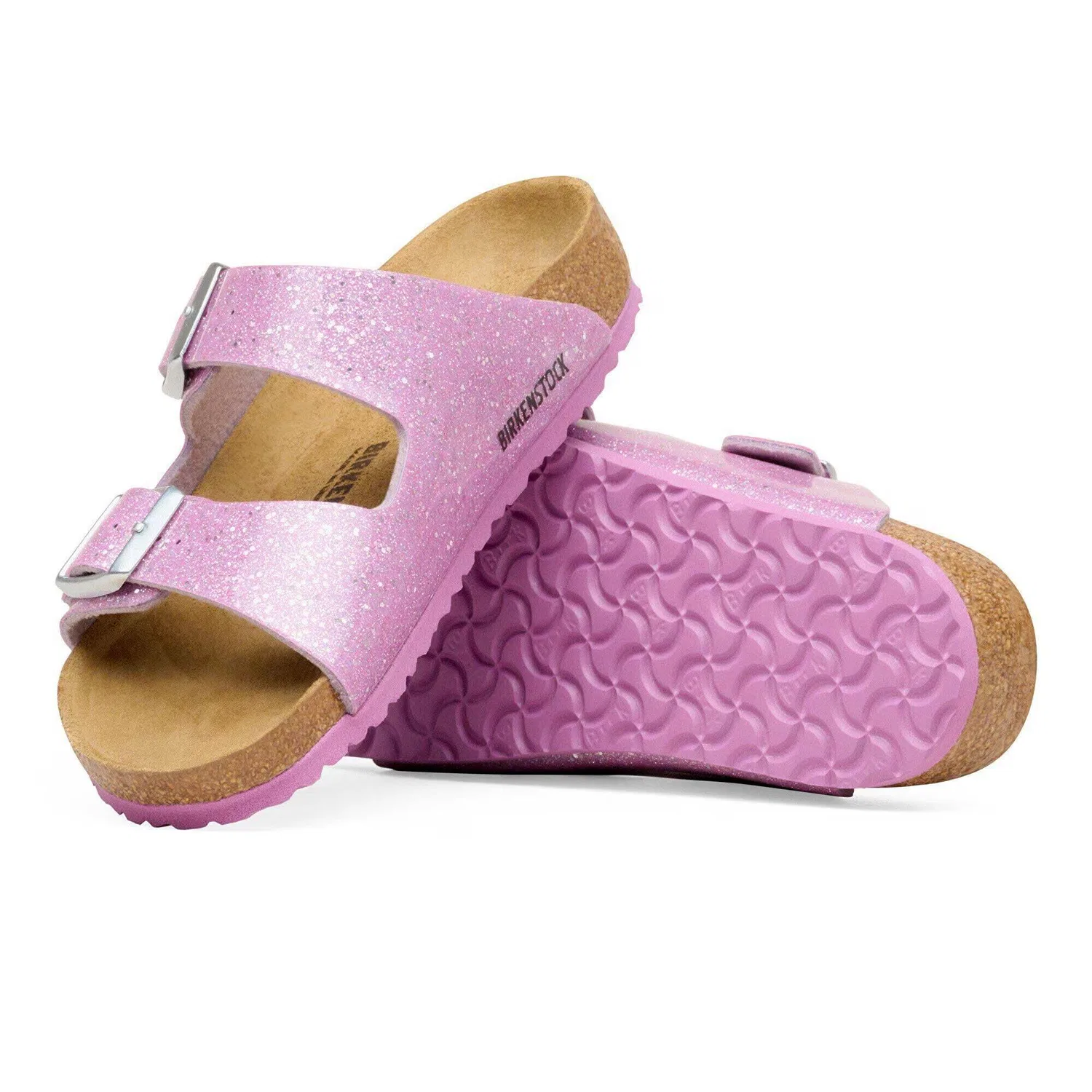 Детские сандалии с блестящим покрытием Arizona Kids Birkenstock, Violett — фото 3