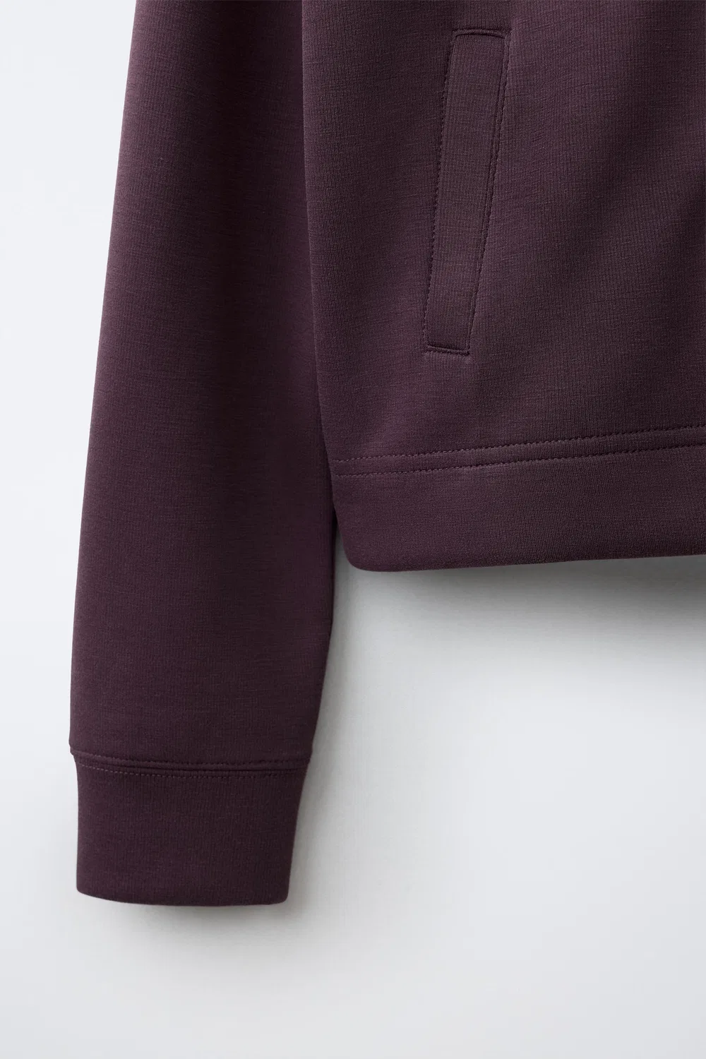 Спортивная куртка с капюшоном ZARA, Aubergine — фото 4