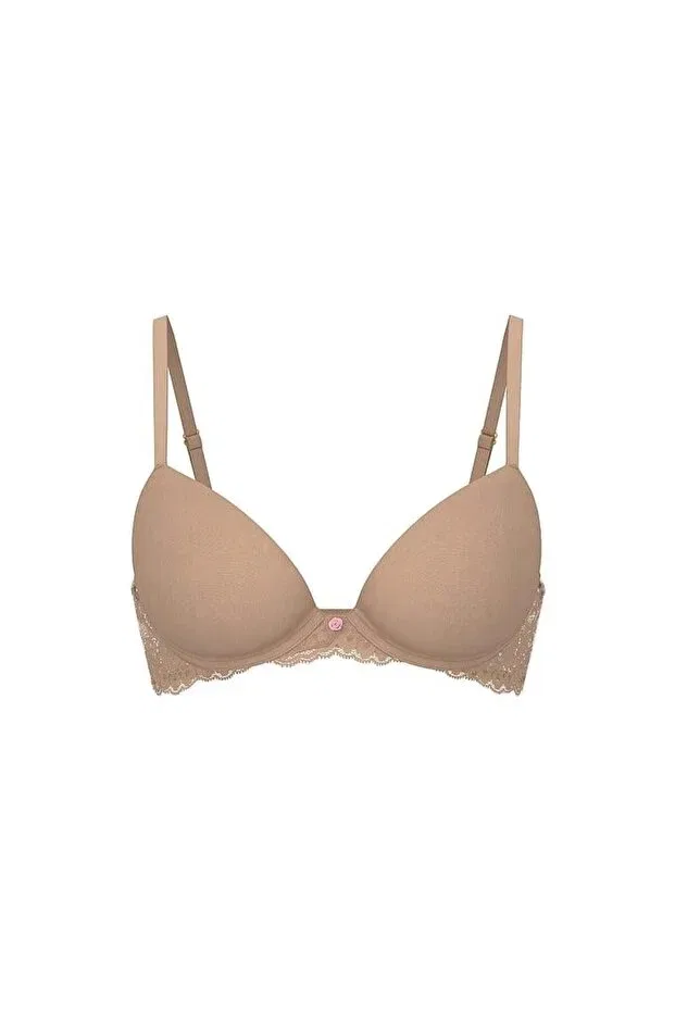 Женский бюстгальтер push-up с кружевной отделкой Victoria'S Secret, Praline — фото 3