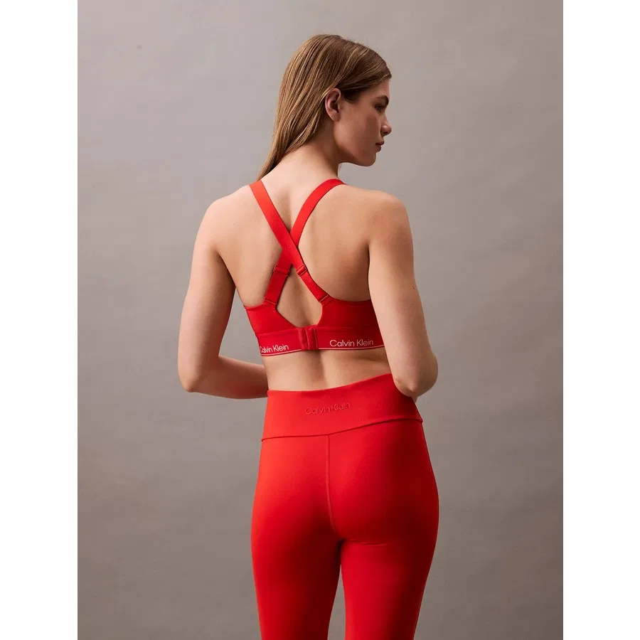 Спортивный бюстгальтер с высокой поддержкой Sports Bra High Support Calvin Klein, Красный — фото 4