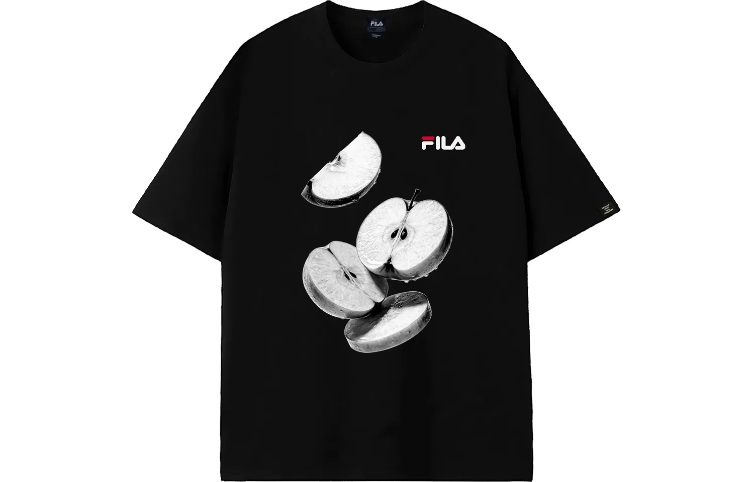 Футболка детская с высоким воротом Black FILA, Black