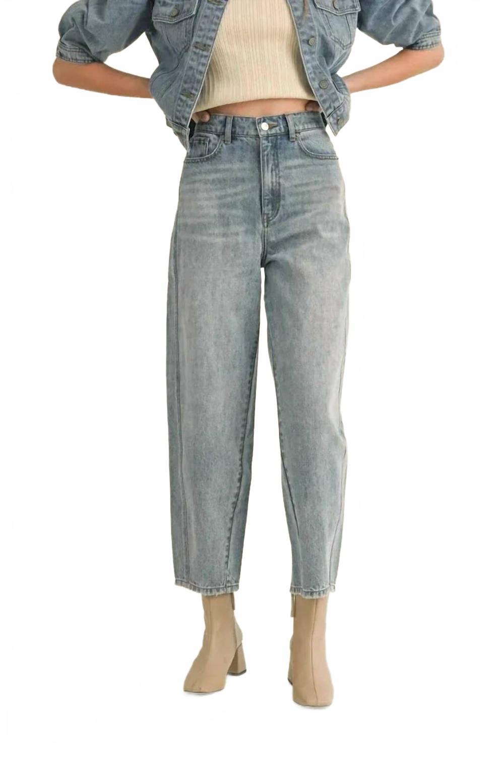 

Люкс Бочкообразные Брюки из денима MIOU MUSE, Denim