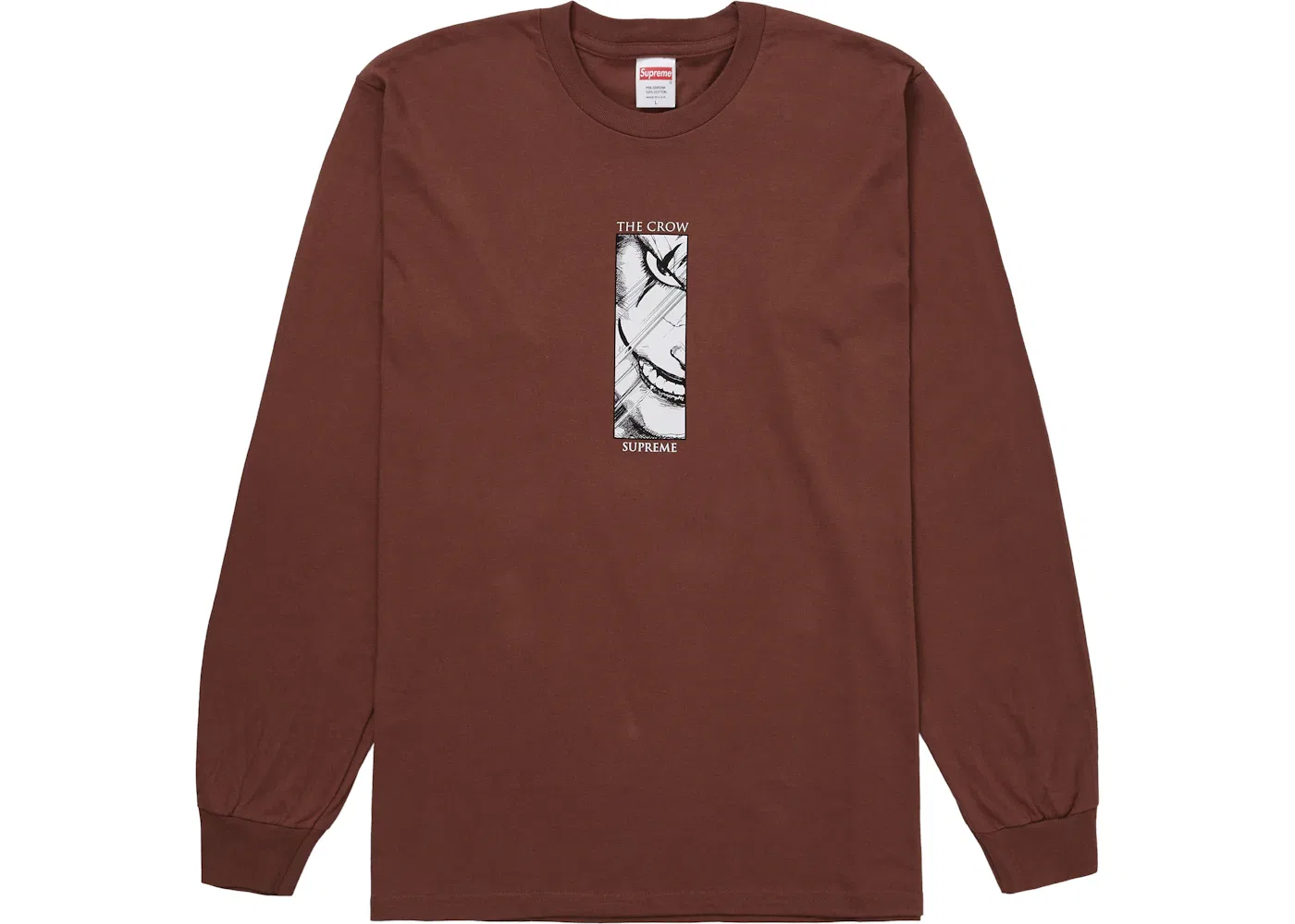 Мужская футболка с длинным рукавом Supreme The Crow, Brown