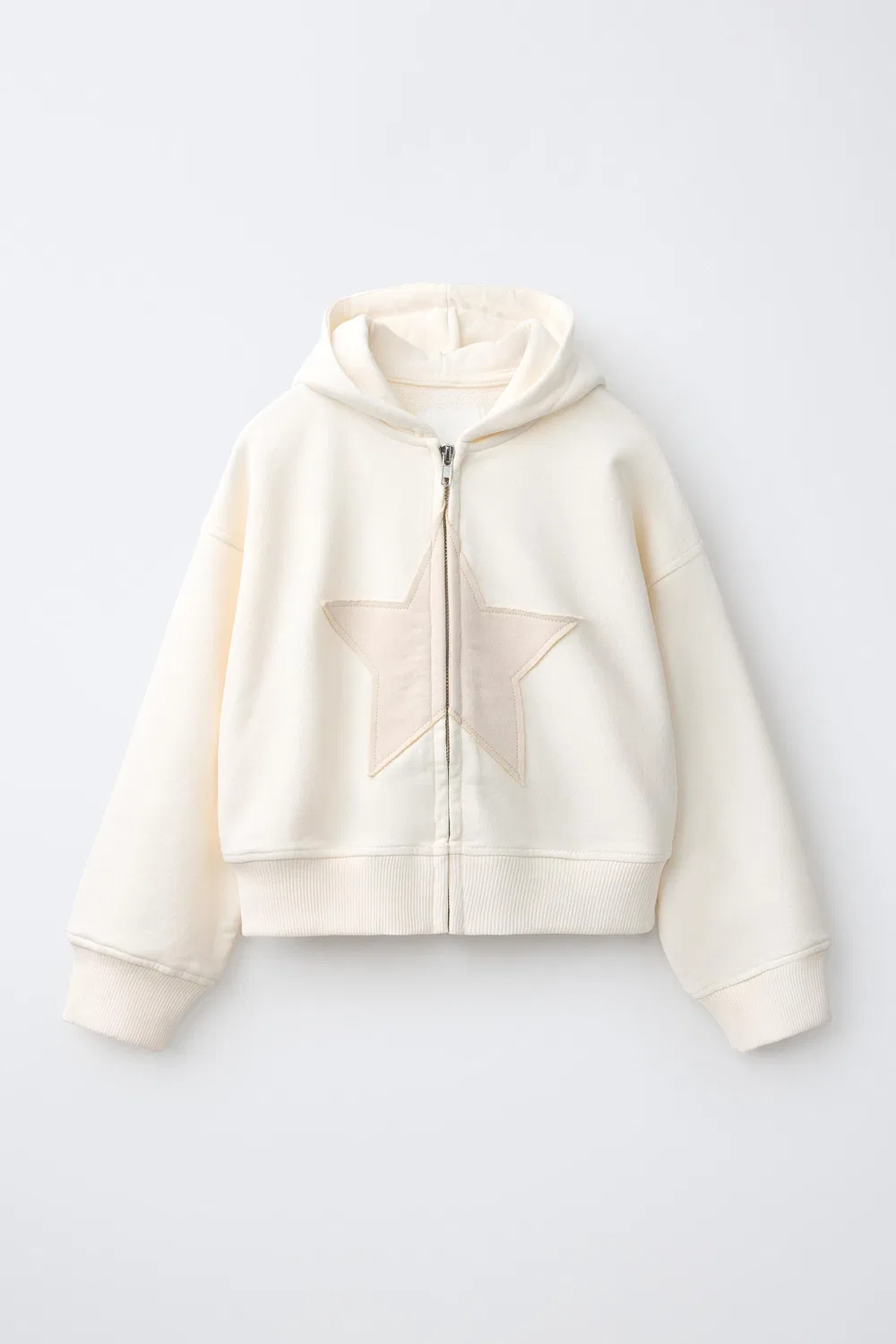 Худи со звездной нашивкой ZARA, Sand