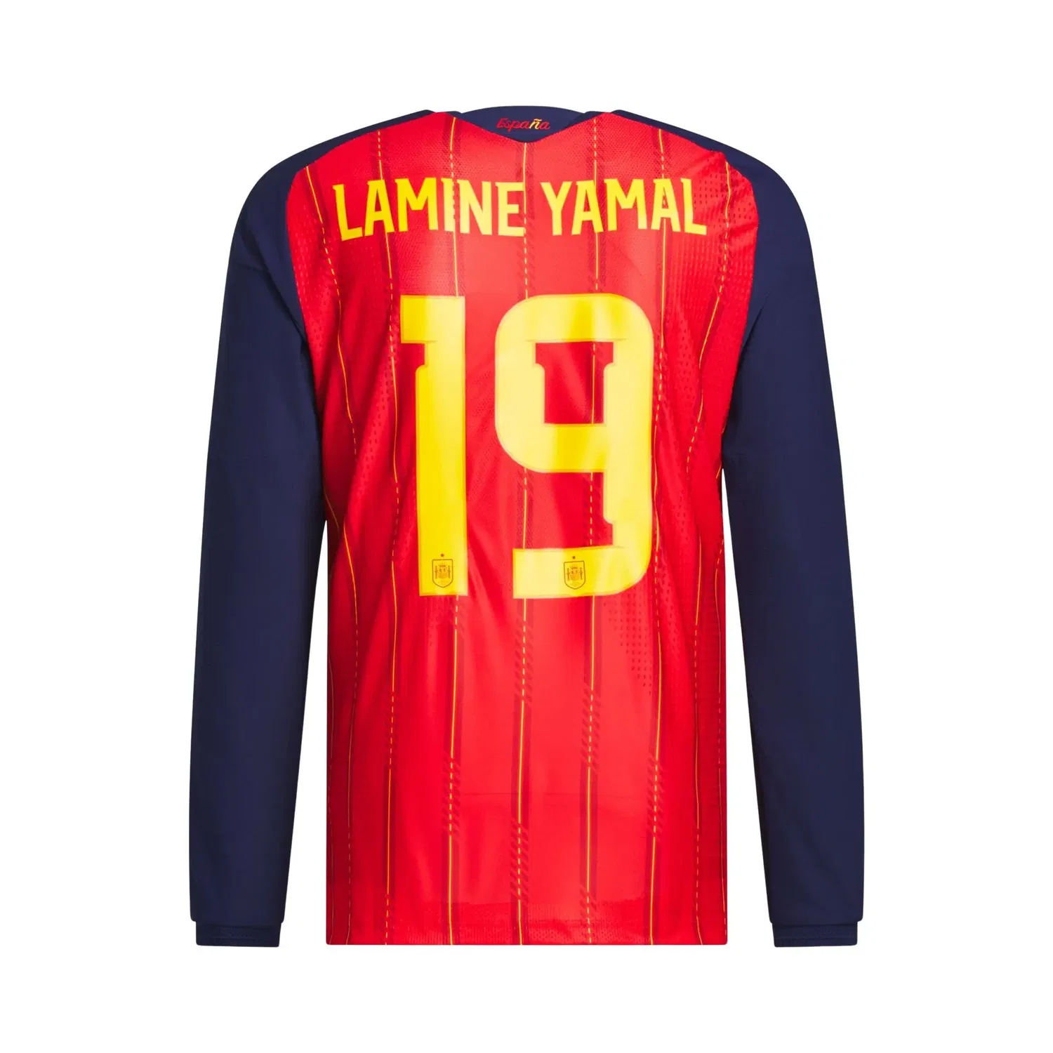 Футболка Adidas Spain 26 Home Yamal Authentic с длинным рукавом, красный — фото 2