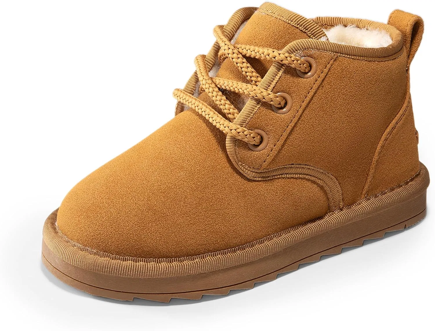 Детские зимние ботинки на молнии с искусственным мехом DREAM PAIRS, Chestnut