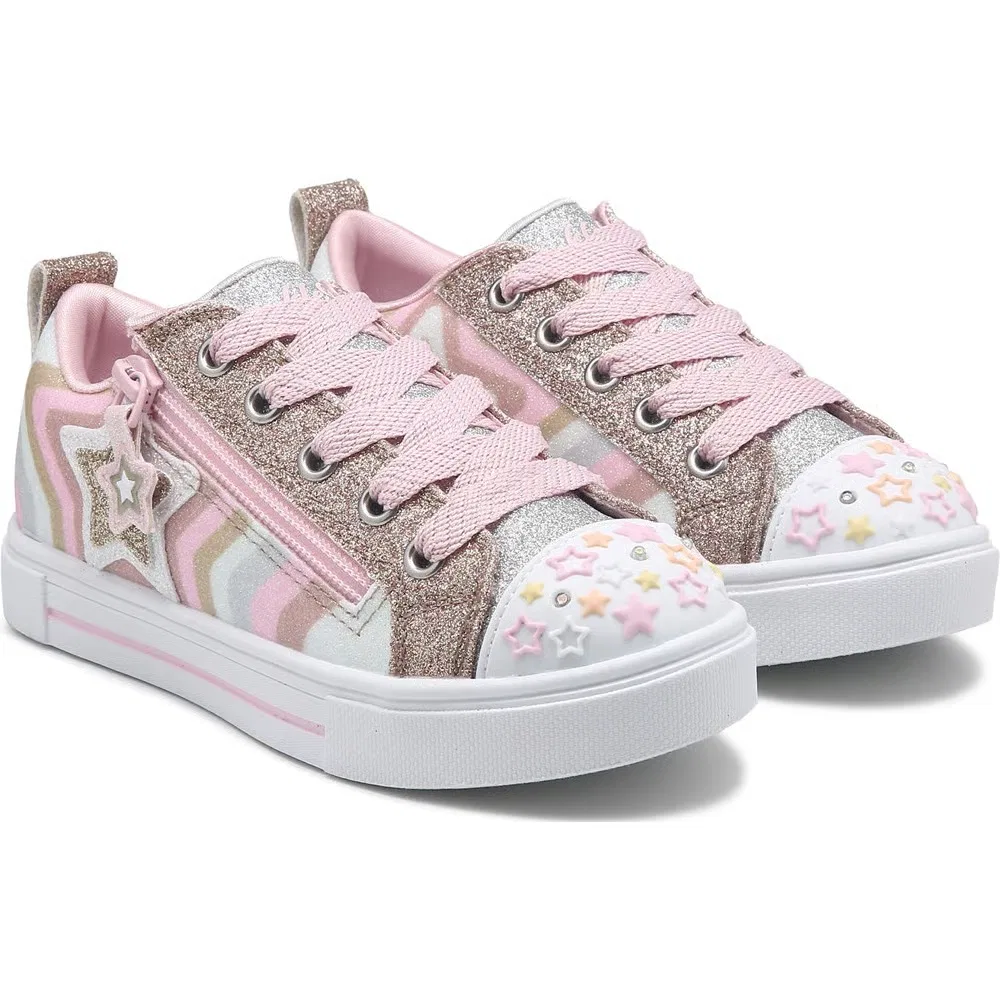 Детские кроссовки с мерцающими искорками для малышей Skechers, Metallic Multi