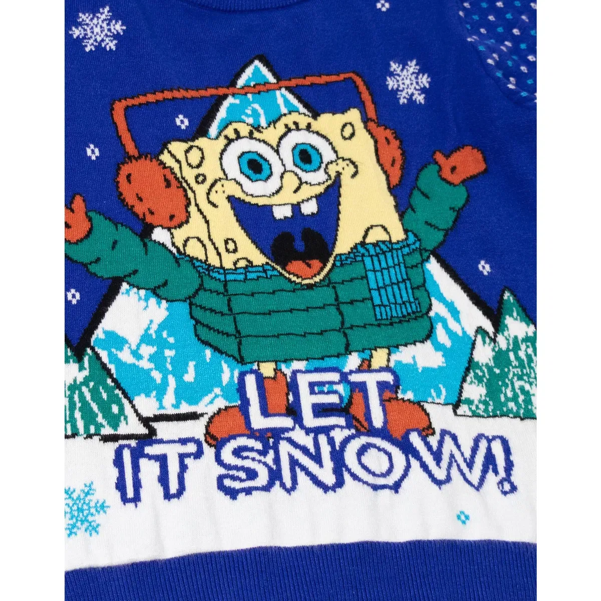 Детский свитшот Let It Snow Spongebob Squarepants, Blue — фото 3